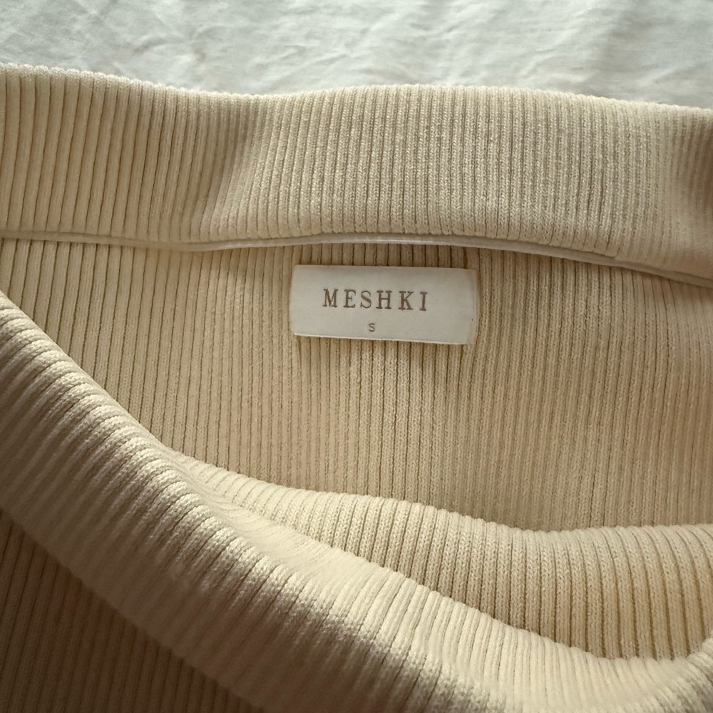 Meshki Cream Ribbed Two-Piece Set - Picture 3 of 3
